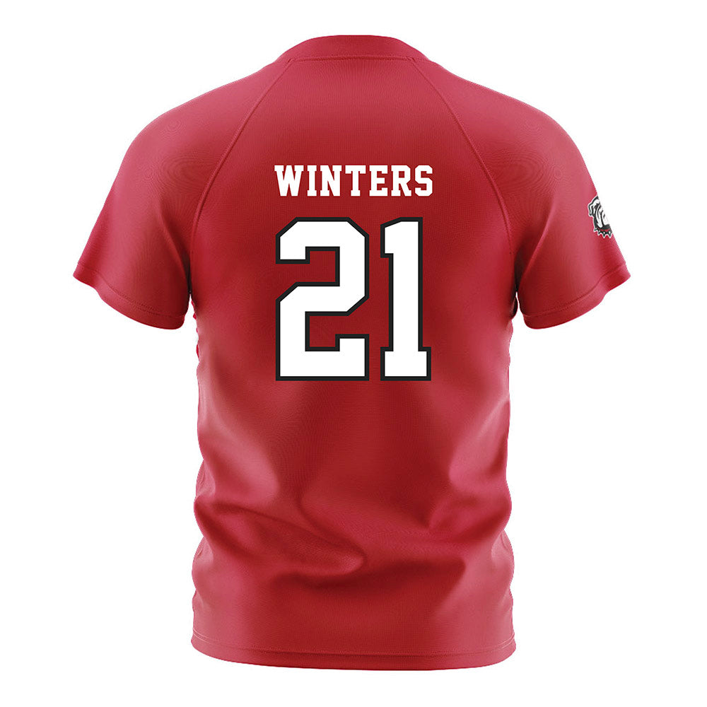 Georgia - NCAA Women's Soccer : Devon Winters - Red Soccer Jersey-1