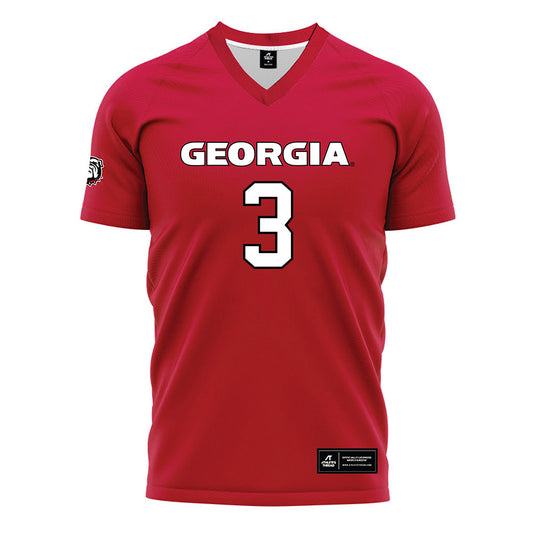 Georgia - NCAA Women's Soccer : Virginia Odom - Red Soccer Jersey-0