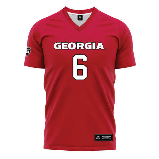 Georgia - NCAA Women's Soccer : Juliauna Hayward - Red Soccer Jersey-0