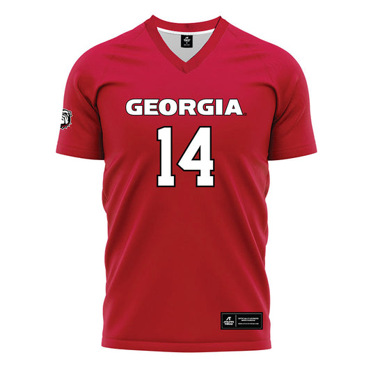 Georgia - NCAA Women's Soccer : Hannah Folliard - Red Soccer Jersey-0