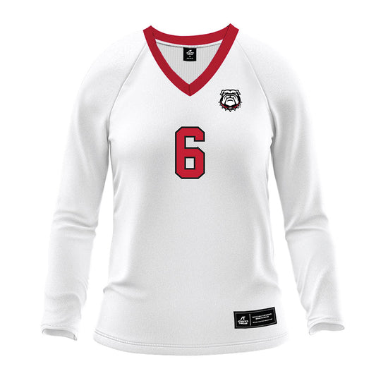 Georgia - NCAA Women's Volleyball : Adriana Rhoda - White Volleyball Jersey-0