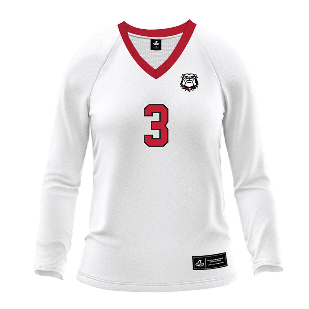 Georgia - NCAA Women's Volleyball : MK Patten - White Volleyball Jersey-0
