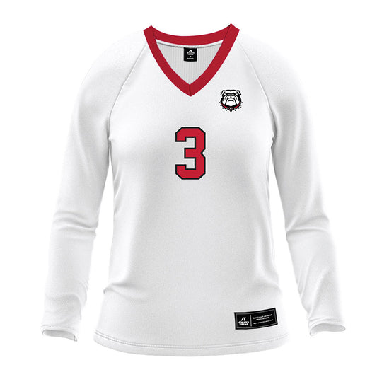 Georgia - NCAA Women's Volleyball : MK Patten - White Volleyball Jersey-0