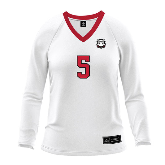Georgia - NCAA Women's Volleyball : Makena Lim - White Volleyball Jersey-0
