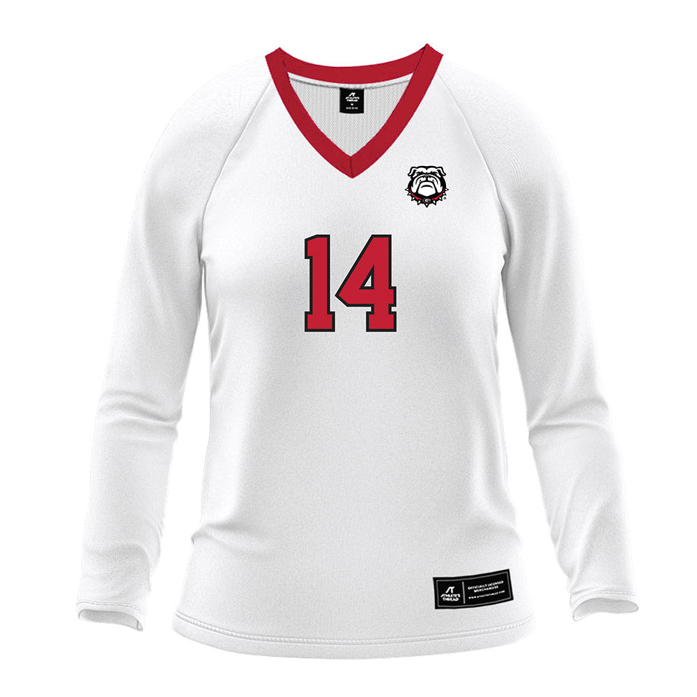 Georgia - NCAA Women's Volleyball : Emma Bryson - White Volleyball Jersey-0