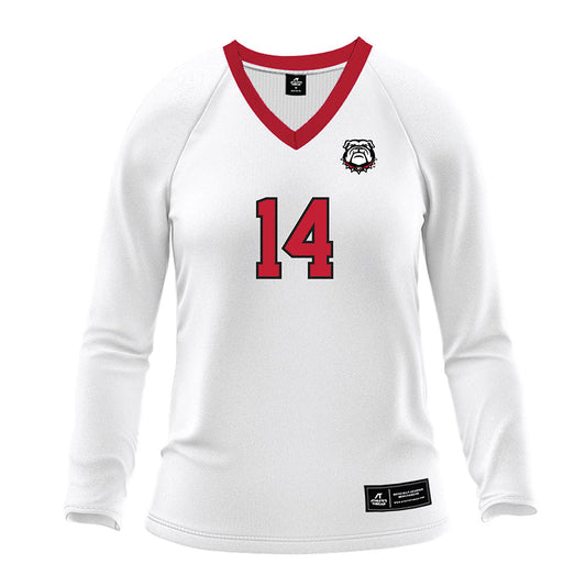 Georgia - NCAA Women's Volleyball : Emma Bryson - White Volleyball Jersey-0