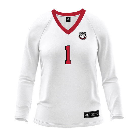 Georgia - NCAA Women's Volleyball : Victoria Harper - White Volleyball Jersey-0