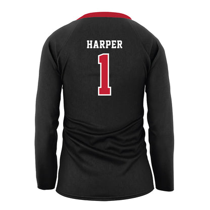 Georgia - NCAA Women's Volleyball : Victoria Harper - Black Volleyball Jersey-1