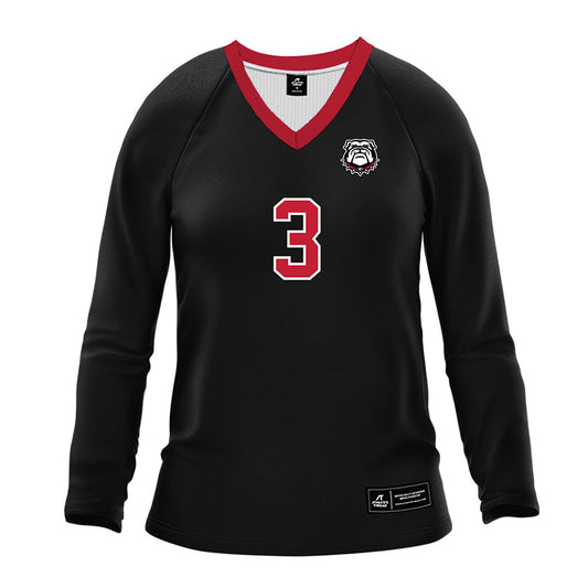 Georgia - NCAA Women's Volleyball : MK Patten - Black Volleyball Jersey-0