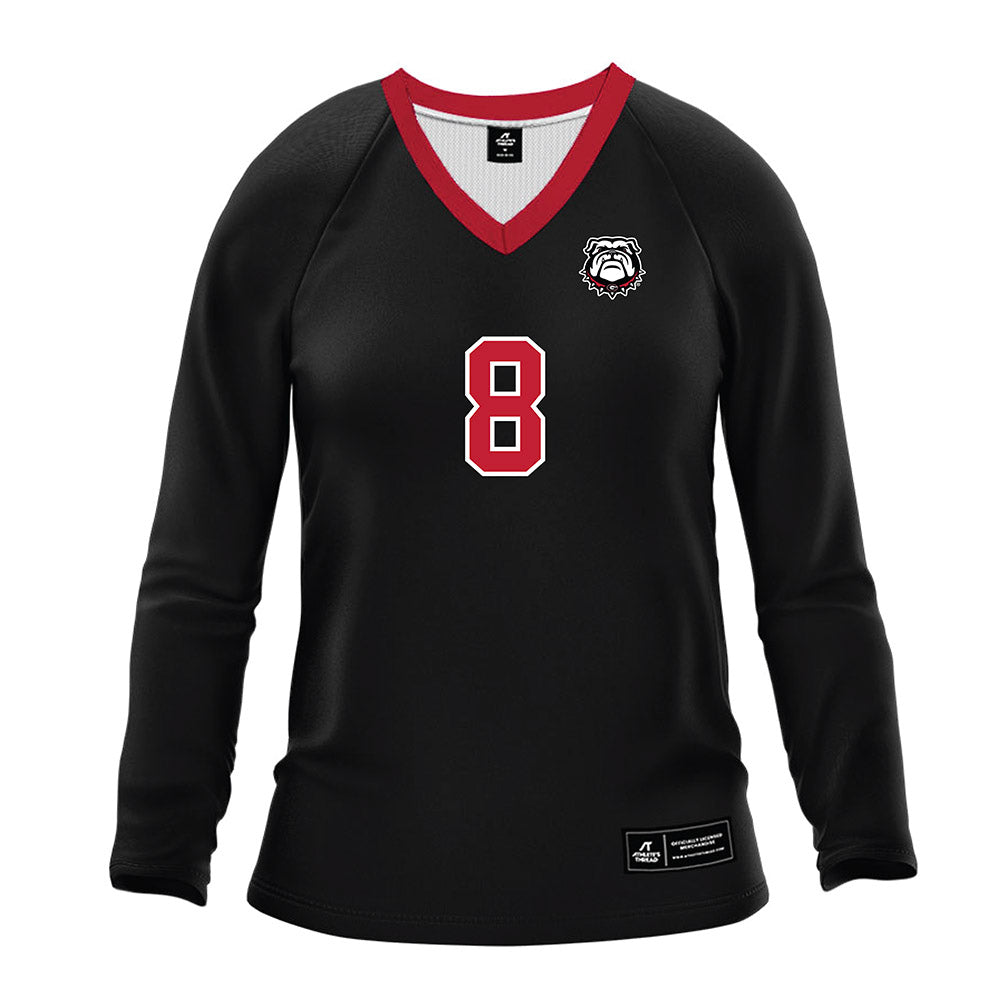 Georgia - NCAA Women's Volleyball : Ceci Gooch - Black Volleyball Jersey-0