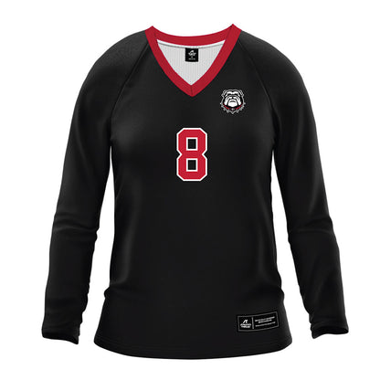 Georgia - NCAA Women's Volleyball : Ceci Gooch - Black Volleyball Jersey-0