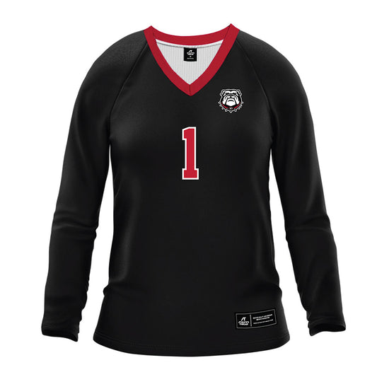 Georgia - NCAA Women's Volleyball : Victoria Harper - Black Volleyball Jersey-0