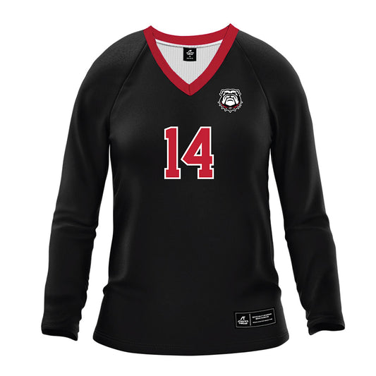 Georgia - NCAA Women's Volleyball : Emma Bryson - Black Volleyball Jersey-0