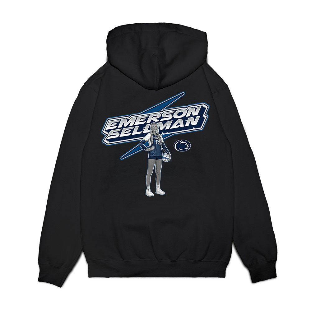 Penn State - NCAA Women's Volleyball : Emerson Sellman - Graphic Tee Premium Hooded Sweatshirt-1