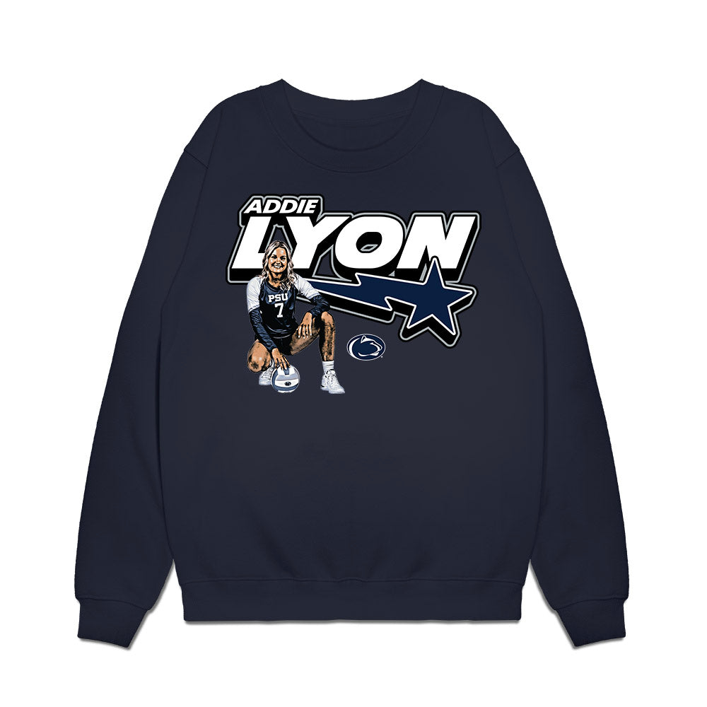Penn State - NCAA Women's Volleyball : Addie Lyon - Graphic Tee Premium Crewneck Sweatshirt-0