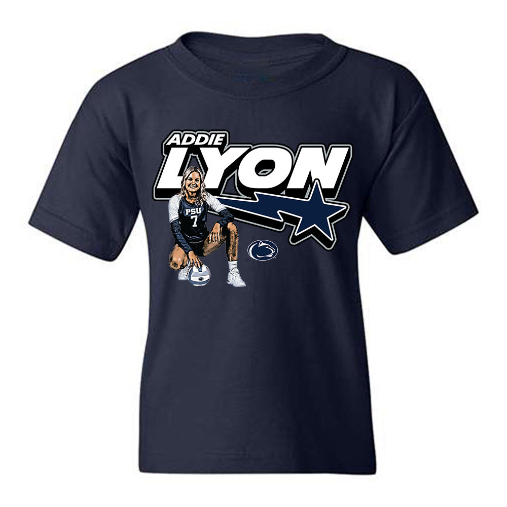 Penn State - NCAA Women's Volleyball : Addie Lyon - Graphic Tee Youth T-Shirt-0