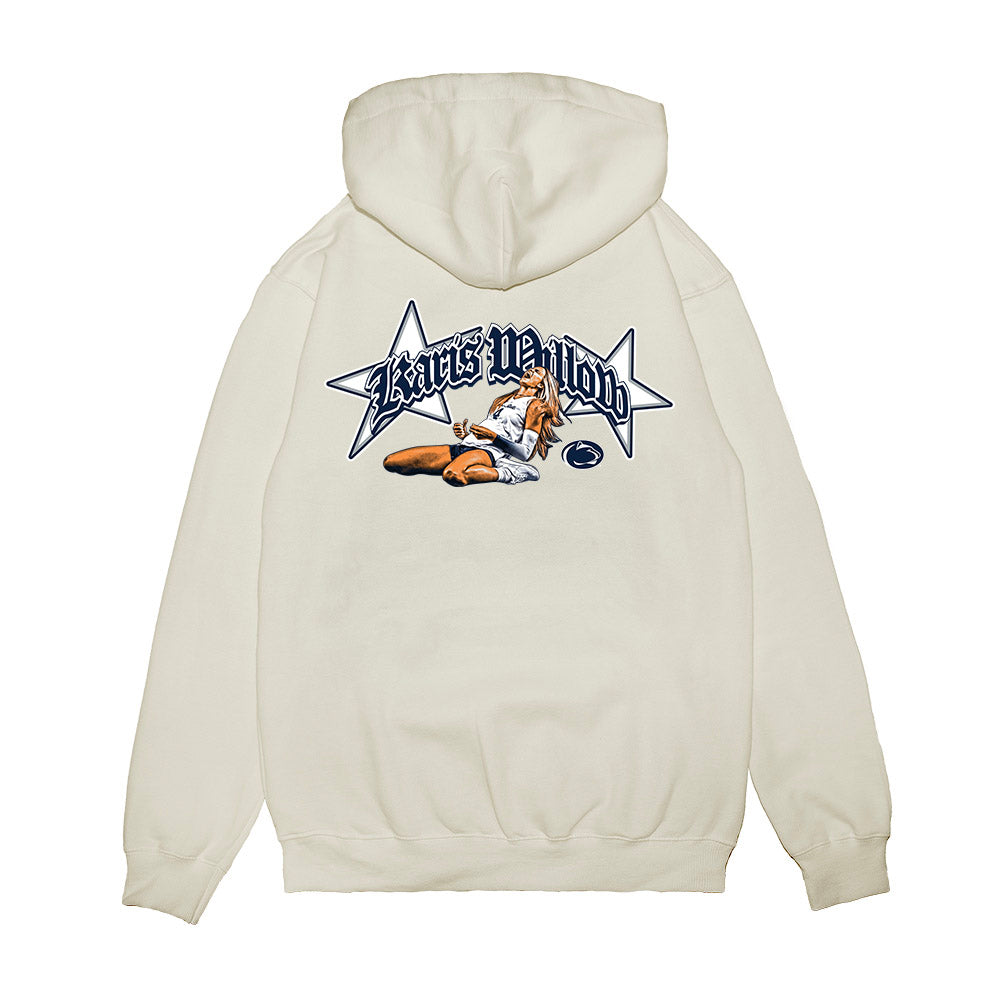 Penn State - NCAA Women's Volleyball : Karis Willow - Graphic Tee Premium Hooded Sweatshirt-1