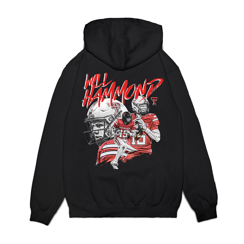 Texas Tech - NCAA Football : William Hammond - Collage Premium Hooded Sweatshirt-1