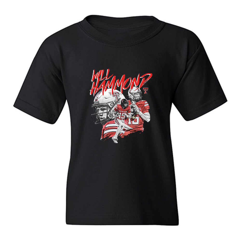 Texas Tech - NCAA Football : William Hammond - Collage Youth T-Shirt-0