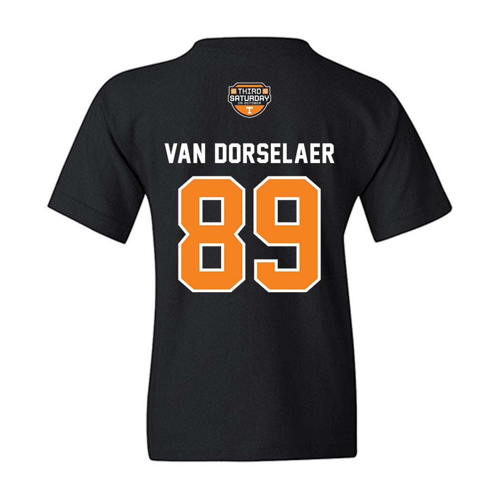 Tennessee - NCAA Football : Jack Van Dorselaer - Third Saturday Black Youth T-Shirt-1