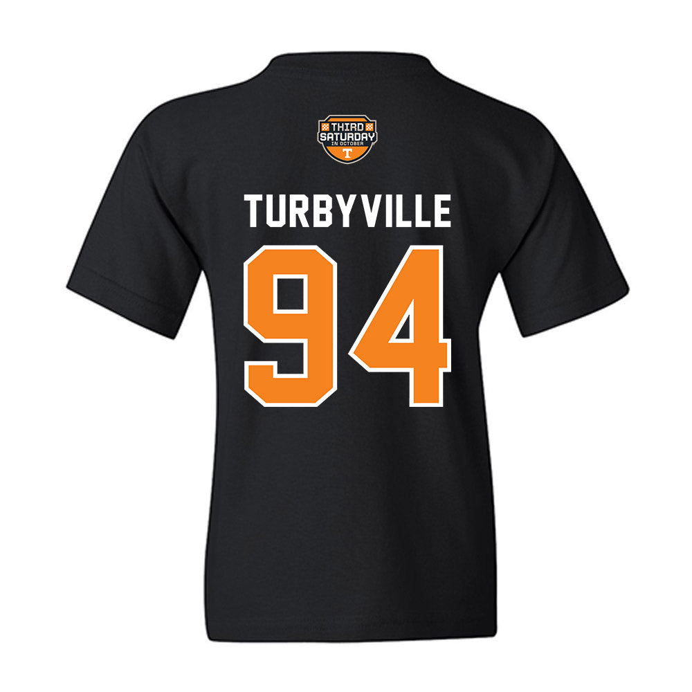 Tennessee - NCAA Football : Josh Turbyville - Third Saturday Black v2 Youth T-Shirt-1