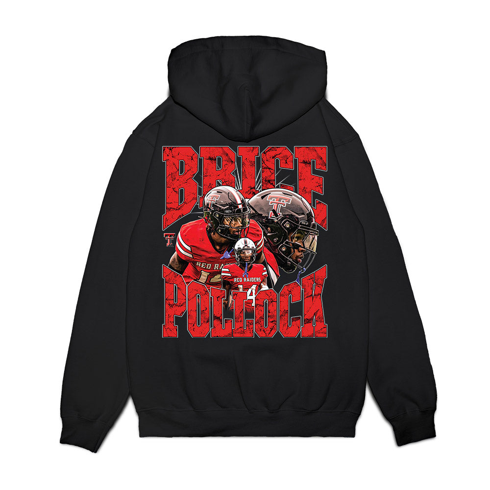 Texas Tech - NCAA Football : Brice Pollock - Collage Premium Hooded Sweatshirt-1