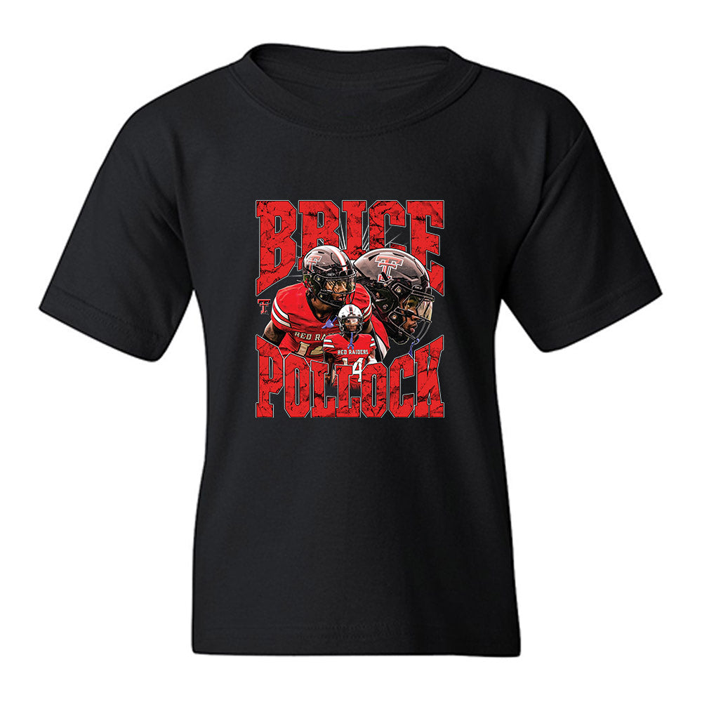 Texas Tech - NCAA Football : Brice Pollock - Collage Youth T-Shirt-0