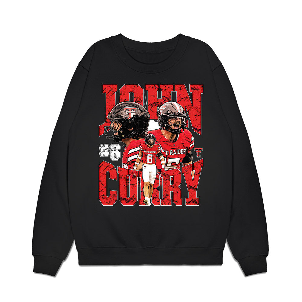 Texas Tech - NCAA Football : John Curry - Collage Premium Crewneck Sweatshirt-0