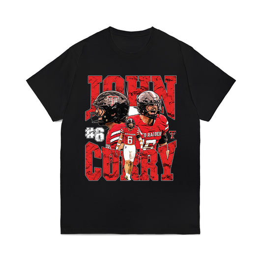 Texas Tech - NCAA Football : John Curry - Collage Comfort Colors T-Shirt-0