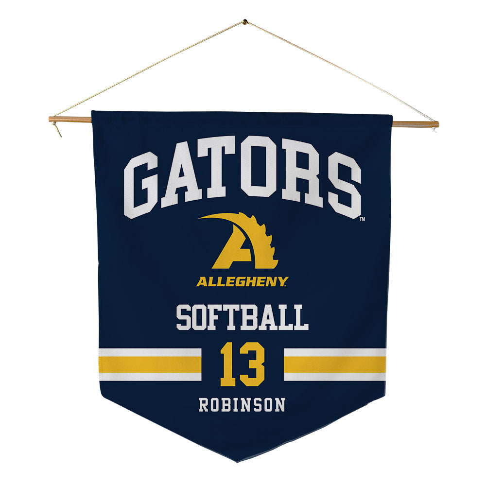 Allegheny - NCAA Softball : Abby Robinson - Pennant - 18" x 21"-0