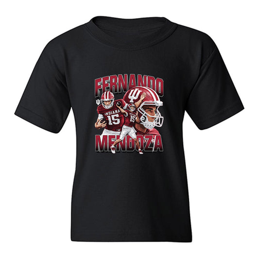 Indiana - NCAA Football : Fernando Mendoza - Individual Collage Youth T-Shirt-0
