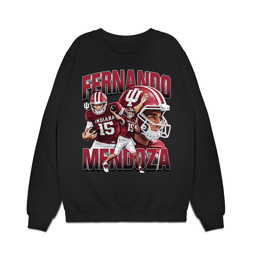Indiana - NCAA Football : Fernando Mendoza - Individual Collage Premium Crewneck Sweatshirt-0