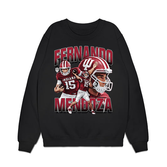 Indiana - NCAA Football : Fernando Mendoza - Individual Collage Premium Crewneck Sweatshirt-0