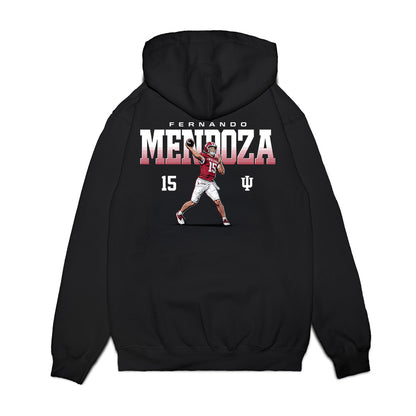 Indiana - NCAA Football : Fernando Mendoza - Caricature Premium Hooded Sweatshirt-1