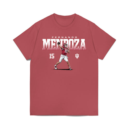 Indiana - NCAA Football : Fernando Mendoza - Caricature Comfort Colors T-Shirt-0