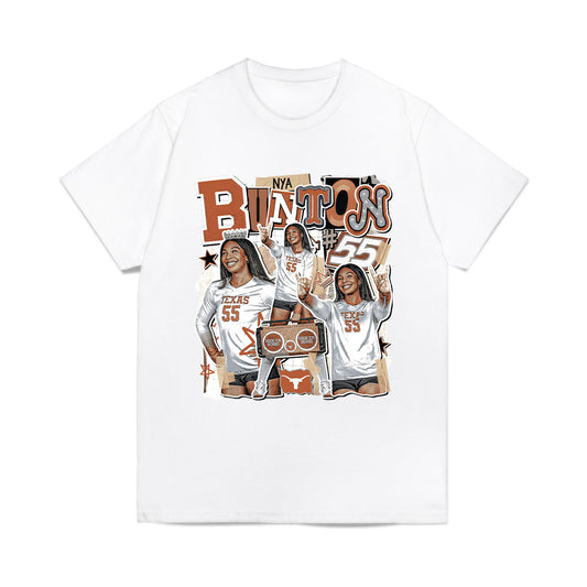 Texas - NCAA Women's Volleyball : Nya Bunton - Collage Comfort Colors T-Shirt-0