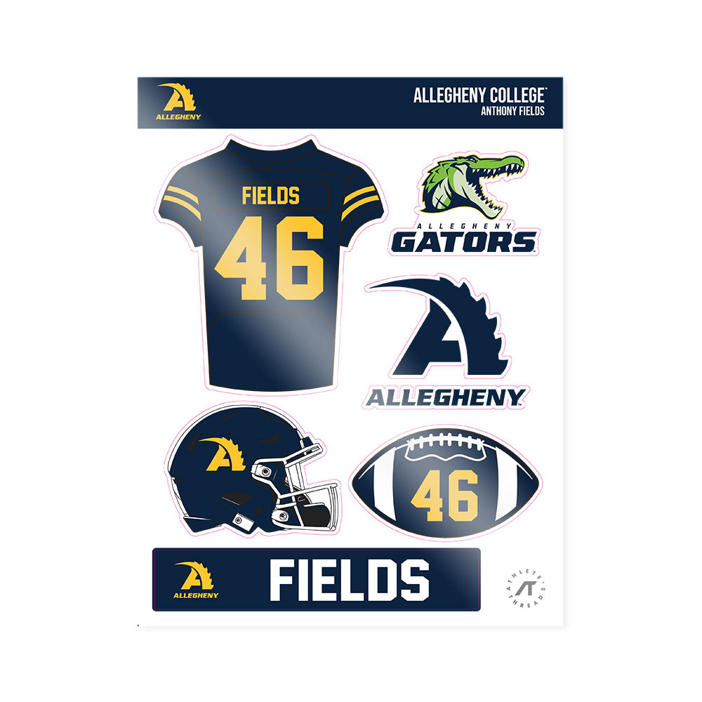 Allegheny - NCAA Football : Anthony Fields - Sticker Sheet-0