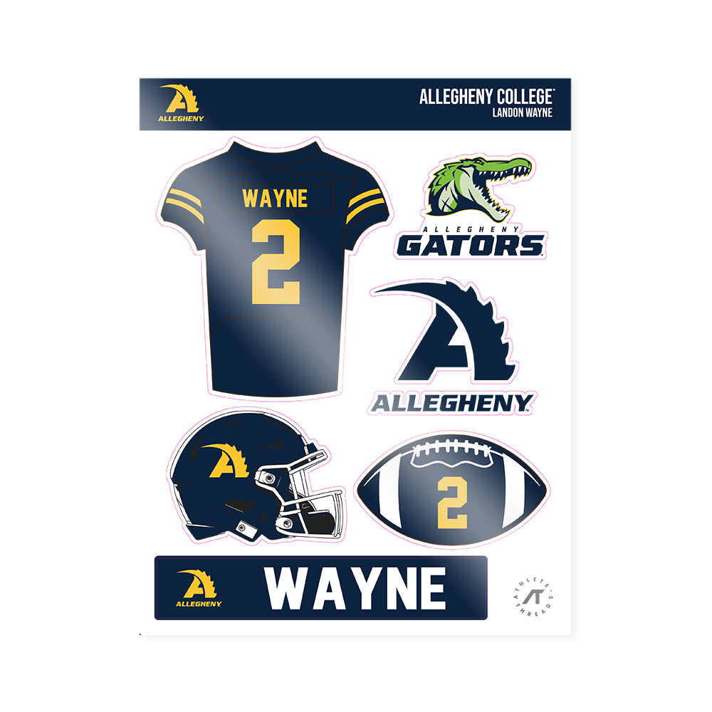 Allegheny - NCAA Football : Landon Wayne - Sticker Sheet-0