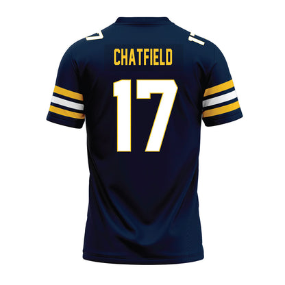 Allegheny - NCAA Football : Cole Chatfield - Navy Premium Football Jersey-1