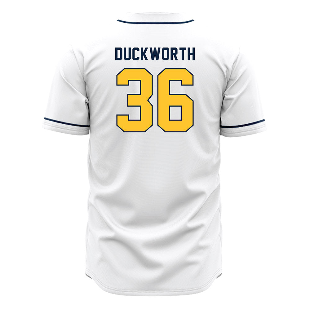 Allegheny - NCAA Baseball : Luke Duckworth - White Jersey-1