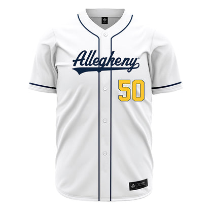 Allegheny - NCAA Baseball : Caden Williams - White Jersey-0