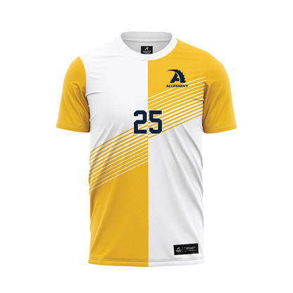 Allegheny - NCAA Men's Soccer : Ransom Perkins - Gold Soccer Jersey-0
