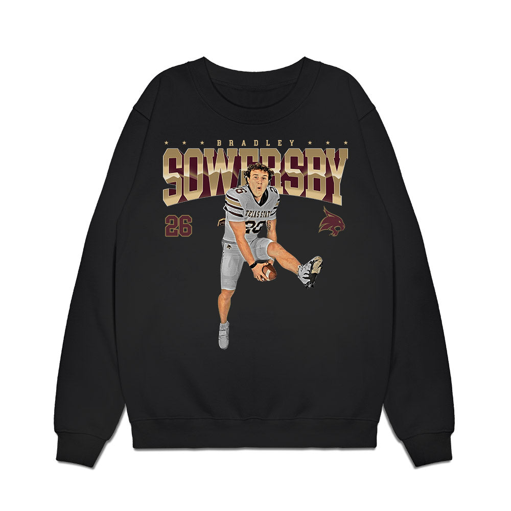 Texas State - NCAA Football : Bradley Sowersby - Collage Premium Crewneck Sweatshirt-0