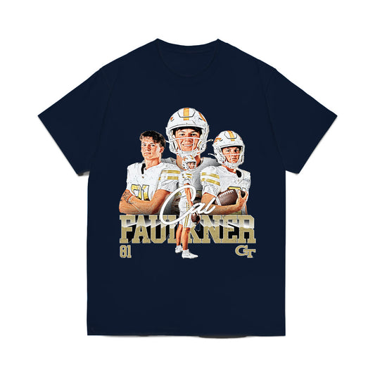 Georgia Tech - NCAA Football : Cal Faulkner - Collage Comfort Colors T-Shirt-0