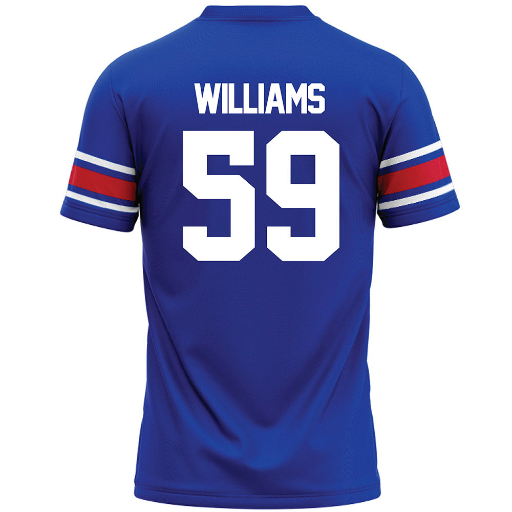 SMU - NCAA Football : Pj Williams - Blue Premium Football Jersey-1