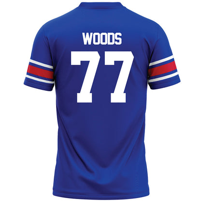 SMU - NCAA Football : Alexzander Woods - Blue Premium Football Jersey-1