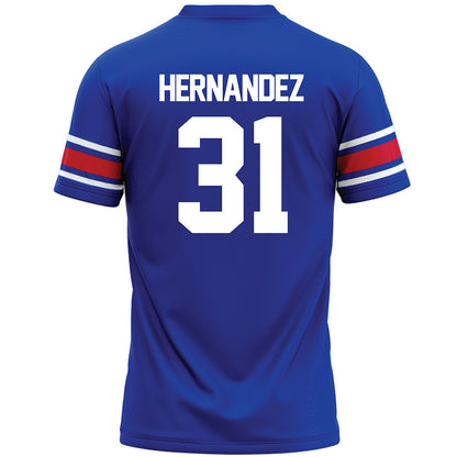 SMU - NCAA Football : Zach Hernandez - Blue Premium Football Jersey-1