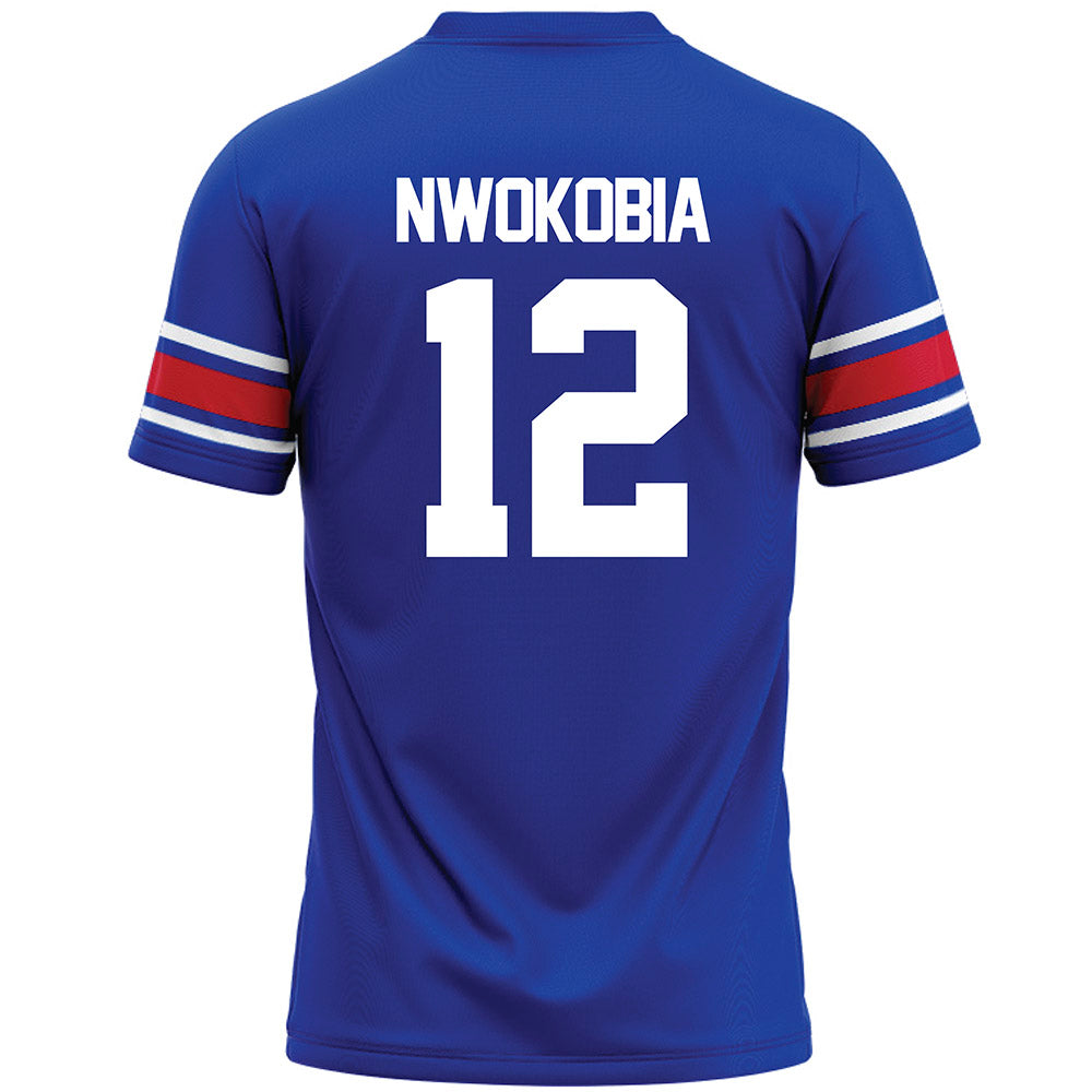 SMU - NCAA Football : Isaiah Nwokobia - Blue Premium Football Jersey-1