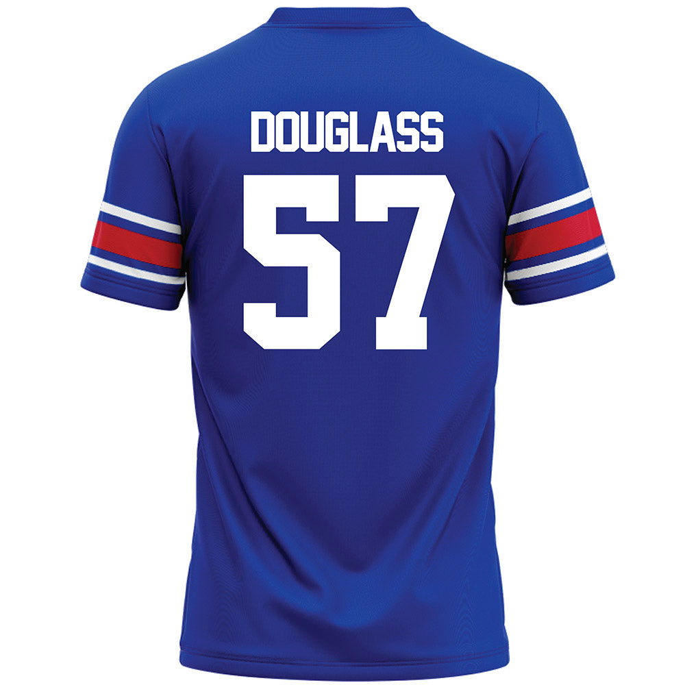 SMU - NCAA Football : Henry Douglass - Blue Premium Football Jersey-1