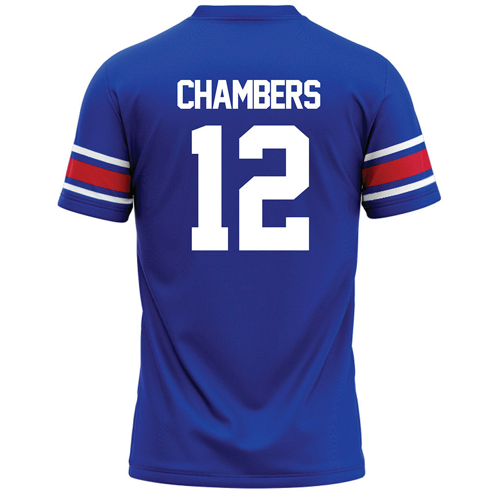 SMU - NCAA Football : Kyron Chambers - Blue Premium Football Jersey-1